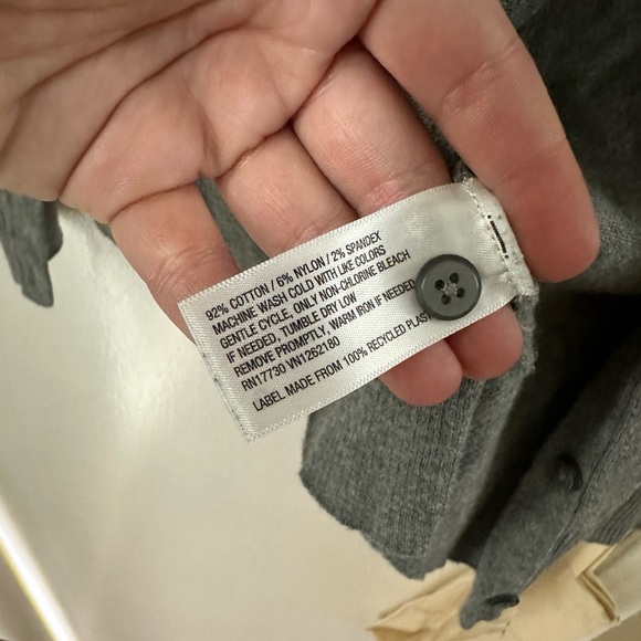 Merona size small heather gray button front cardigan - Picture 4 of 6